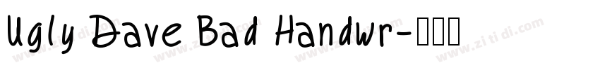 Ugly Dave Bad Handwr字体转换